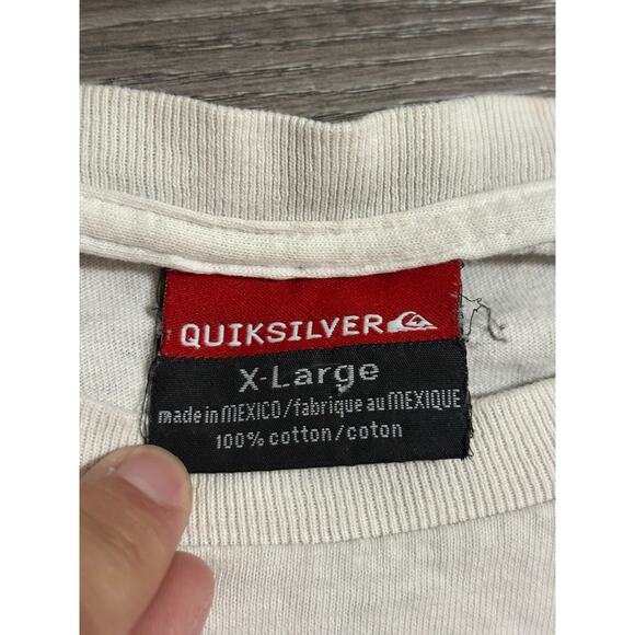Vintage 90s Quiksilver Double Sided Center Logo Shirt Y2K Surfwear - Men’s XL - Picture 8 of 10